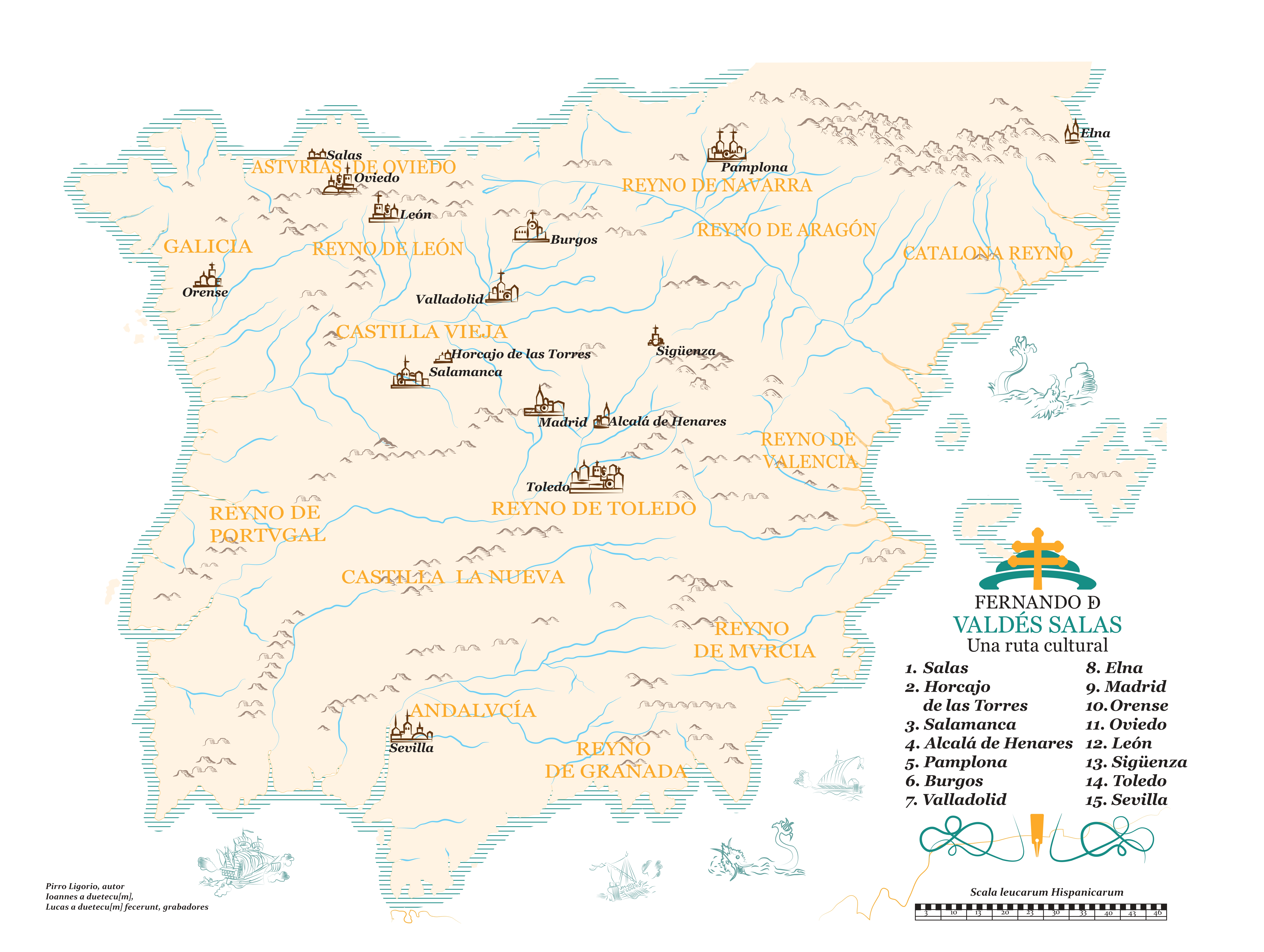 Mapa histórico de España (Ortelius, 1601)